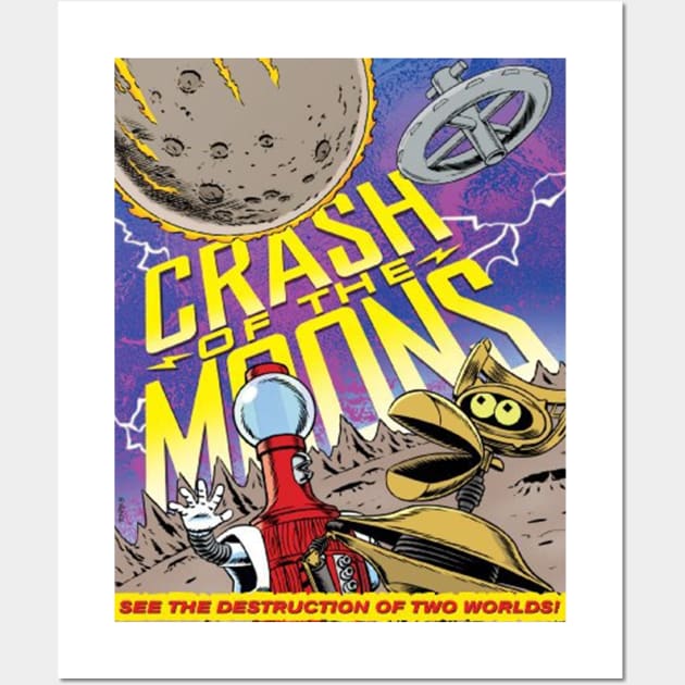 MST3K Mystery Science Promotional Artwork - Crash of the Moons Wall Art by Starbase79
